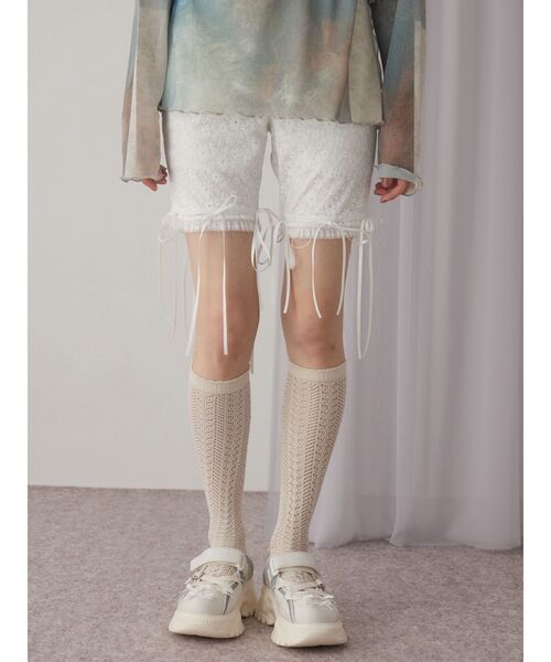 merry jenny（メリージェニー）の「【2way】レースバイカーレギンスパンツ（その他パンツ・レディース・アイボリー/オフホワイト/ブラック・FREE）」の14枚目の写真