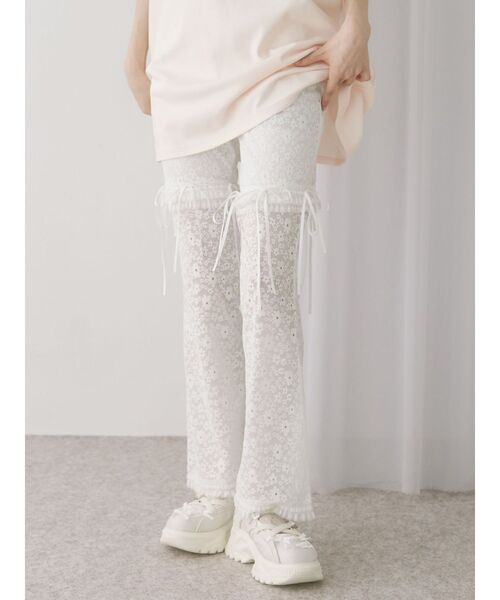 merry jenny（メリージェニー）の「【2way】レースバイカーレギンスパンツ（その他パンツ・レディース・アイボリー/オフホワイト/ブラック・FREE）」の12枚目の写真