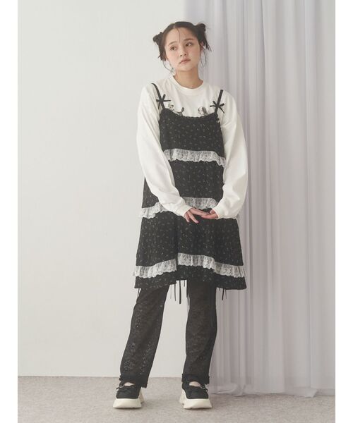 【美品】merry jenny レースパンツ ホワイト merry jenny ジーンズ デニム デニムパンツ スリットレース