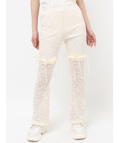 2way】レースバイカーレギンスパンツ