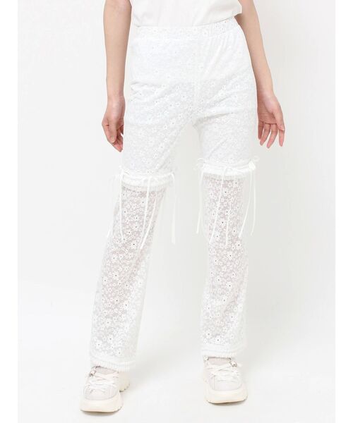 merry jenny（メリージェニー）の「【2way】レースバイカーレギンスパンツ（その他パンツ・レディース・アイボリー/オフホワイト/ブラック・FREE）」の16枚目の写真