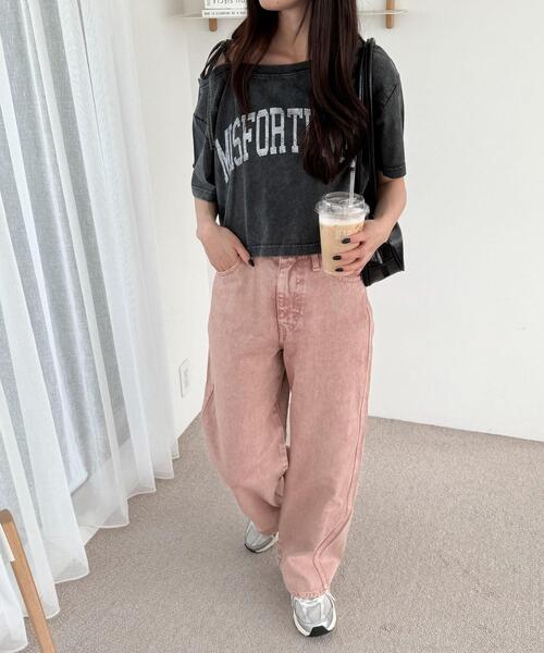 WEGO(ウィゴー)の「WEGO/ハートポケットストレートデニムパンツ(デニムパンツ・レディース・ピンク/スカイブルー・SMALL/MEDIUM)」の4枚目の写真