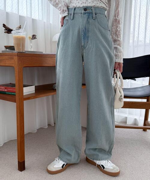 WEGO(ウィゴー)の「WEGO/ハートポケットストレートデニムパンツ(デニムパンツ・レディース・ピンク/スカイブルー・SMALL/MEDIUM)」の9枚目の写真