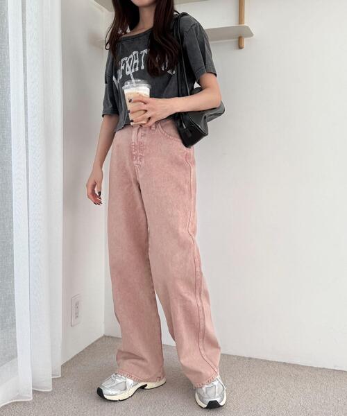 WEGO(ウィゴー)の「WEGO/ハートポケットストレートデニムパンツ(デニムパンツ・レディース・ピンク/スカイブルー・SMALL/MEDIUM)」の12枚目の写真