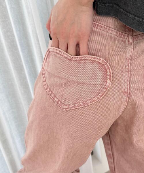 WEGO(ウィゴー)の「WEGO/ハートポケットストレートデニムパンツ(デニムパンツ・レディース・ピンク/スカイブルー・SMALL/MEDIUM)」の13枚目の写真