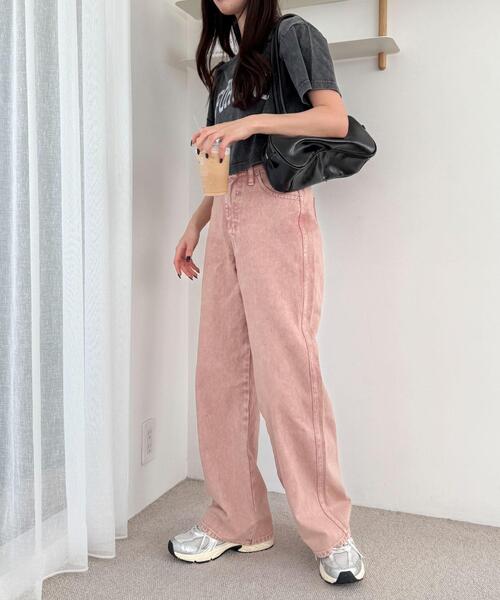 WEGO(ウィゴー)の「WEGO/ハートポケットストレートデニムパンツ(デニムパンツ・レディース・ピンク/スカイブルー・SMALL/MEDIUM)」の18枚目の写真