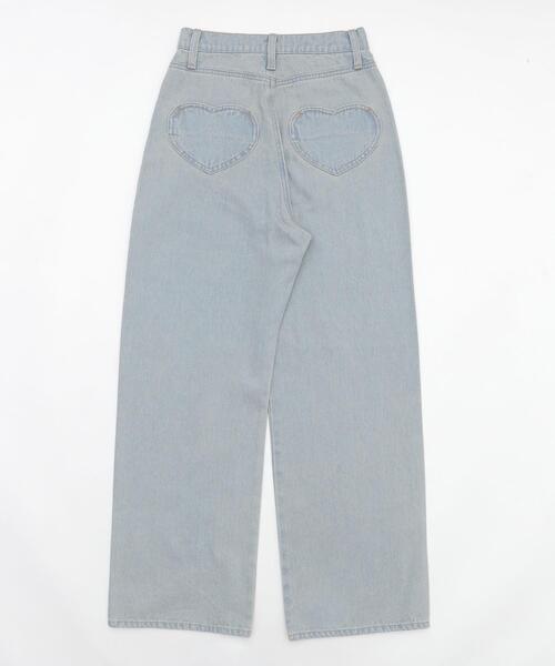 WEGO(ウィゴー)の「WEGO/ハートポケットストレートデニムパンツ(デニムパンツ・レディース・ピンク/スカイブルー・SMALL/MEDIUM)」の22枚目の写真