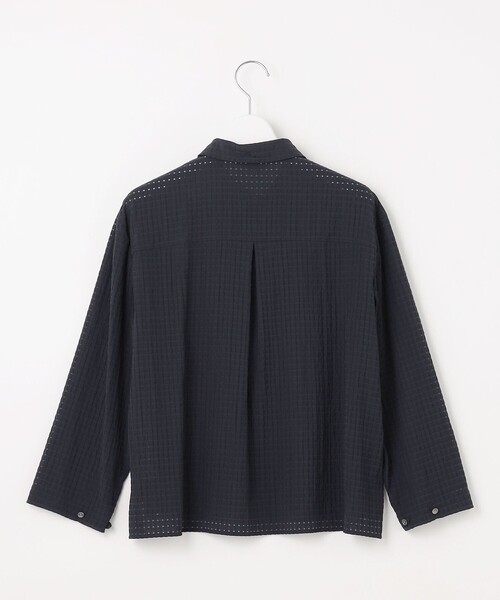 J.PRESS(ジェイプレス)の「【洗える・吸水速乾】トリオシアーチェック シャツ(シャツ/ブラウス・レディース・ネイビー系/アイボリー系・T15/T13)」の8枚目の写真