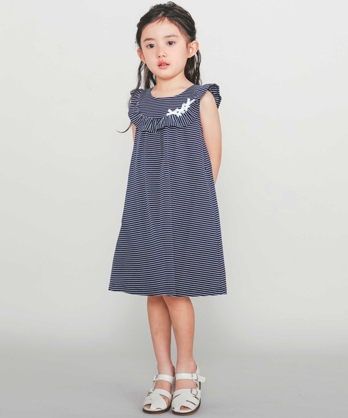 Tartine et Chocolat ワンピース 140 未使用べべBeBe セール】【お揃い】サイロプレミアムフリルリボンワンピース(90