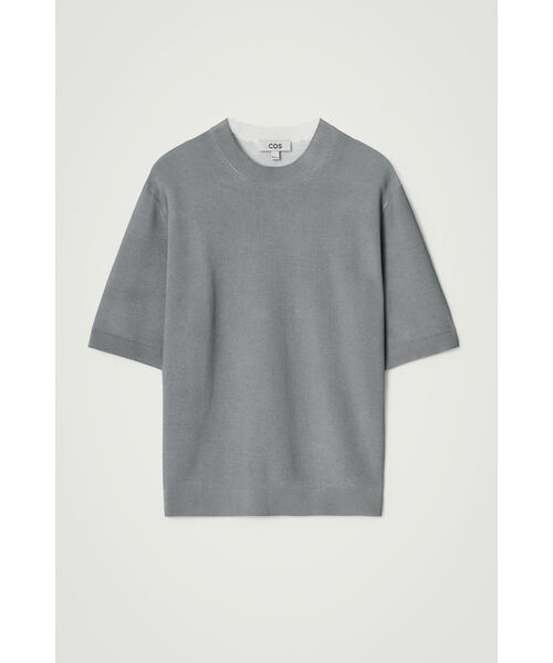 COS(コス)の「オーバーサイズ プリントニットTシャツ(Tシャツ/カットソー・メンズ・グレー・M/S/XS/XL/L)」の7枚目の写真