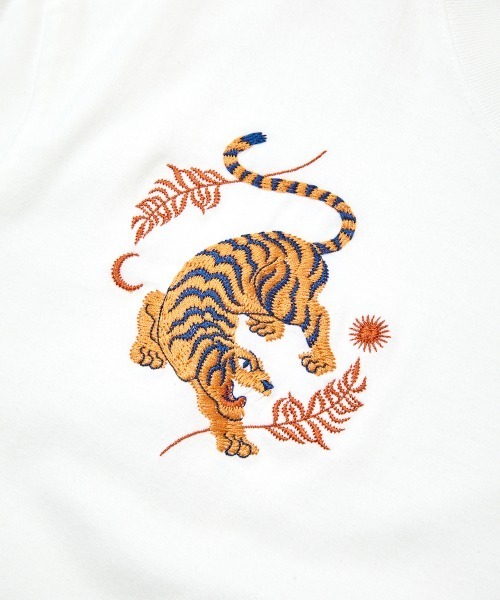rehacer（レアセル）の「rehacer : Souvenir Tiger  Relax Fit T-shirt  / スーベニアタイガー リラックス フィット Tシャツ（Tシャツ/カットソー・メンズ・スミクロ/ホワイト/グリーン・SMALL/MEDIUM/LARGE/X-LARGE）」の4枚目の写真