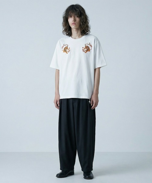 rehacer（レアセル）の「rehacer : Souvenir Tiger  Relax Fit T-shirt  / スーベニアタイガー リラックス フィット Tシャツ（Tシャツ/カットソー・メンズ・スミクロ/ホワイト/グリーン・SMALL/MEDIUM/LARGE/X-LARGE）」の15枚目の写真