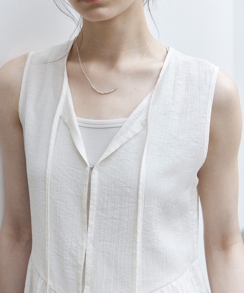 tageechita(タジチタ)の「【tageechita】ノースリーブギャザーブラウス(シャツ/ブラウス・レディース・ライトベージュ・S/M/L)」の10枚目の写真
