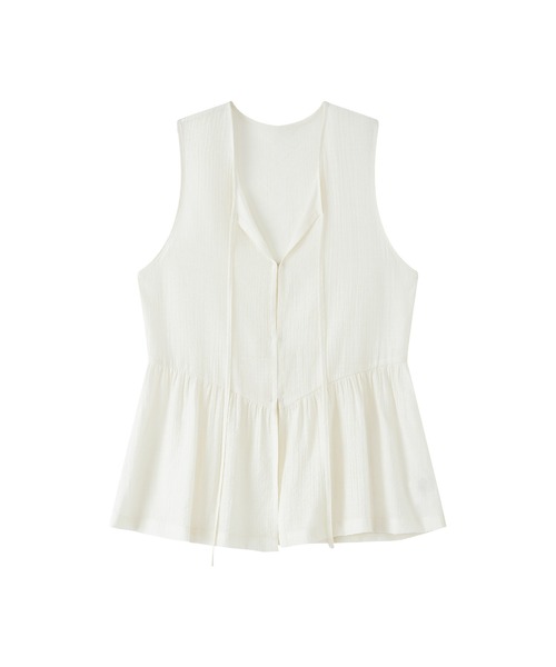 tageechita(タジチタ)の「【tageechita】ノースリーブギャザーブラウス(シャツ/ブラウス・レディース・ライトベージュ・S/M/L)」の13枚目の写真