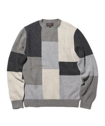 BEAMS PLUS | ブロック パターン インターシャ クルーネック ニット(ニット/セーター)