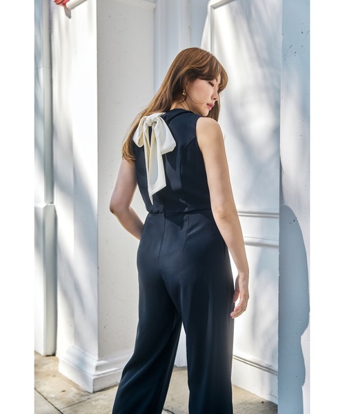 サロペット・オーバーオール・オールインワン herlipto Louvre Ribbon Jumpsuit Louvre Ribbon Jumpsuit