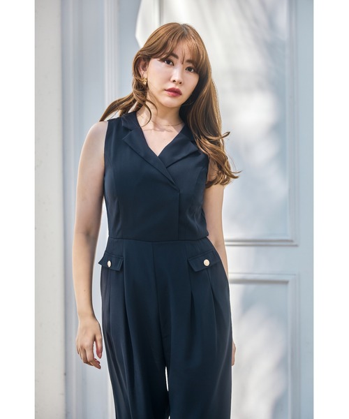 サロペット・オーバーオール・オールインワン herlipto Louvre Ribbon Jumpsuit Louvre Ribbon Jumpsuit