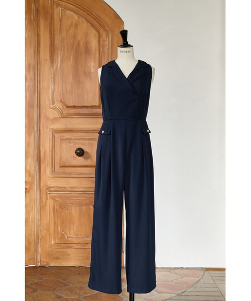 Louvre Ribbon Jumpsuit（つなぎ/オールインワン）｜Her lip to