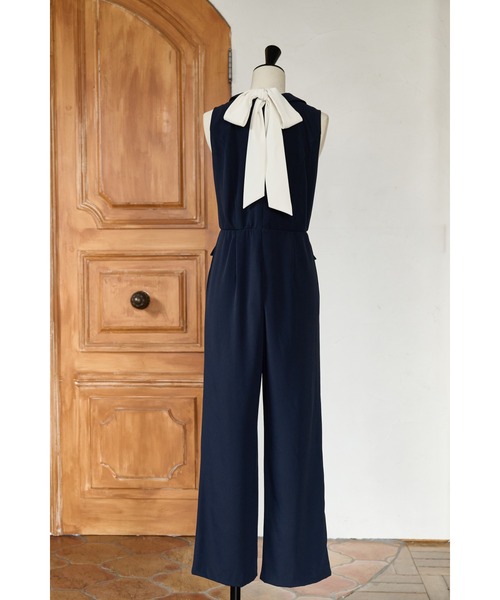 Louvre Ribbon Jumpsuit（つなぎ/オールインワン）｜Her lip to