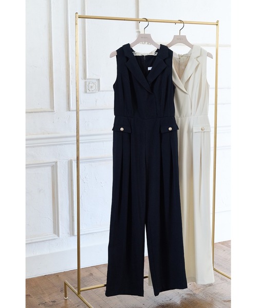 Louvre Ribbon Jumpsuit（つなぎ/オールインワン）｜Her lip to