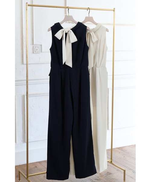 Louvre Ribbon Jumpsuit（つなぎ/オールインワン）｜Her lip to