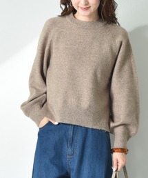 INTERPLANET | ７Ｇキャメル混クルーネックプルオーバー(ニット/セーター)