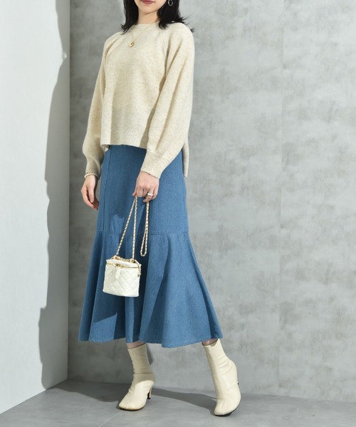 INTERPLANET（インタープラネット）の「７Ｇキャメル混クルーネックプルオーバー（ニット/セーター・レディース・ベージュ/キャメル・MEDIUM/LARGE）」の6枚目の写真