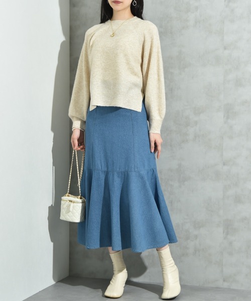 INTERPLANET（インタープラネット）の「７Ｇキャメル混クルーネックプルオーバー（ニット/セーター・レディース・ベージュ/キャメル・MEDIUM/LARGE）」の7枚目の写真