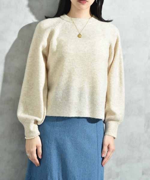 INTERPLANET（インタープラネット）の「７Ｇキャメル混クルーネックプルオーバー（ニット/セーター・レディース・ベージュ/キャメル・MEDIUM/LARGE）」の8枚目の写真