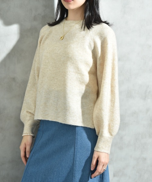 INTERPLANET（インタープラネット）の「７Ｇキャメル混クルーネックプルオーバー（ニット/セーター・レディース・ベージュ/キャメル・MEDIUM/LARGE）」の9枚目の写真