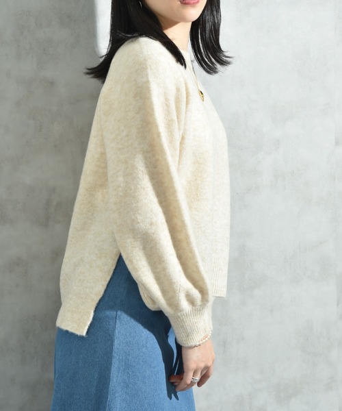 INTERPLANET（インタープラネット）の「７Ｇキャメル混クルーネックプルオーバー（ニット/セーター・レディース・ベージュ/キャメル・MEDIUM/LARGE）」の10枚目の写真