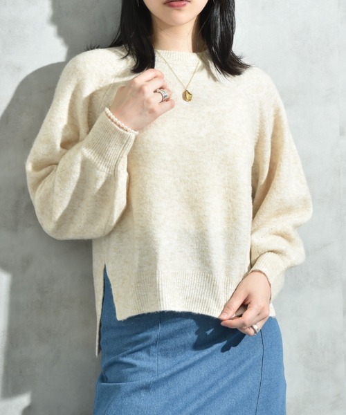 INTERPLANET（インタープラネット）の「７Ｇキャメル混クルーネックプルオーバー（ニット/セーター・レディース・ベージュ/キャメル・MEDIUM/LARGE）」の11枚目の写真