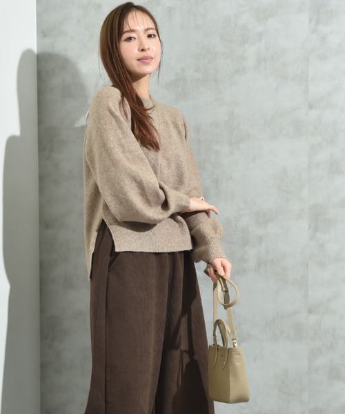 INTERPLANET（インタープラネット）の「７Ｇキャメル混クルーネックプルオーバー（ニット/セーター・レディース・ベージュ/キャメル・MEDIUM/LARGE）」の15枚目の写真