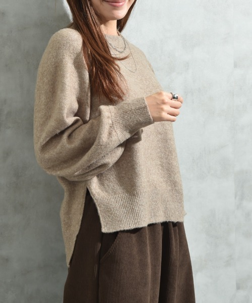 INTERPLANET（インタープラネット）の「７Ｇキャメル混クルーネックプルオーバー（ニット/セーター・レディース・ベージュ/キャメル・MEDIUM/LARGE）」の19枚目の写真