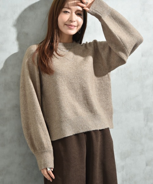 INTERPLANET（インタープラネット）の「７Ｇキャメル混クルーネックプルオーバー（ニット/セーター・レディース・ベージュ/キャメル・MEDIUM/LARGE）」の20枚目の写真