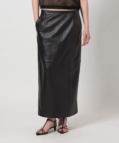 贈り物 6（ロク）の「＜6(ROKU)＞COTTON LINEN SKIRT TIGHT CHECK スカート