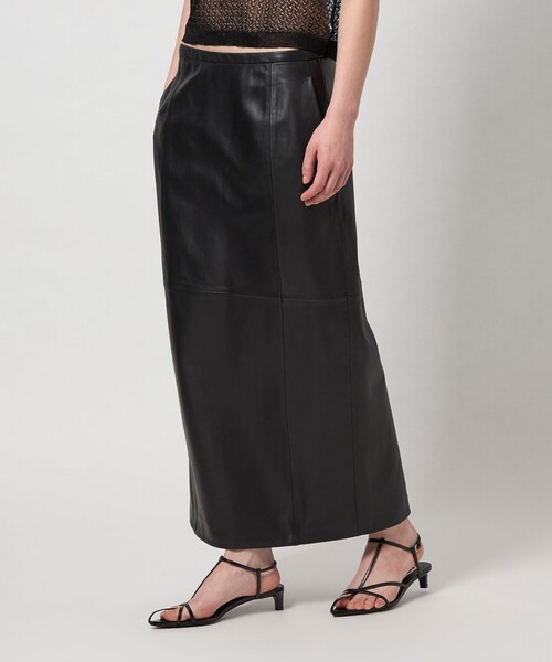 6（ロク）の「＜6(ROKU)＞レザースカート（スカート・レディース・ブラック・38/36）」の3枚目の写真