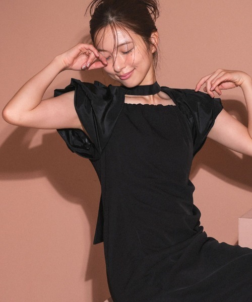 DONOBAN(ドノバン)の「【ANDRESD】drape dress パーティー 結婚式 お呼ばれ 同窓会(ドレス・レディース・ブラック/チャコール/グリーン系その他・S/M/L)」の8枚目の写真