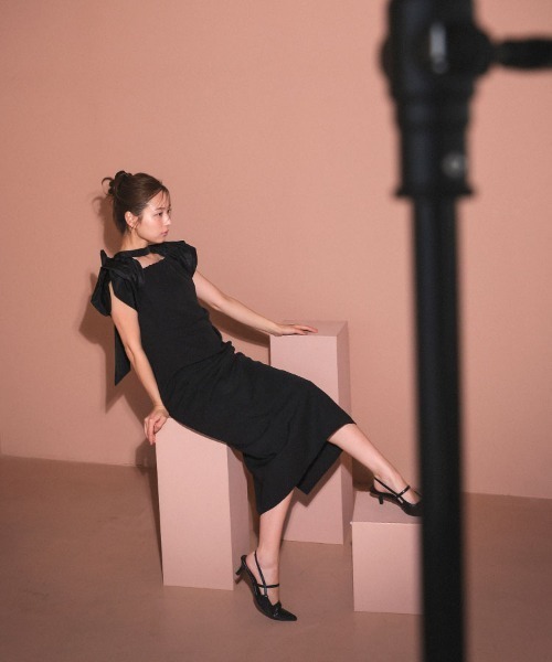 DONOBAN(ドノバン)の「【ANDRESD】drape dress パーティー 結婚式 お呼ばれ 同窓会(ドレス・レディース・ブラック/チャコール/グリーン系その他・S/M/L)」の9枚目の写真