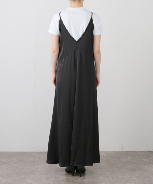●GREEN BUTTER●Shirring Lace Slip ワンピース★日本未入荷 GREEN BUTTER SILKY SAIDE POCKET DRESS：ワンピース