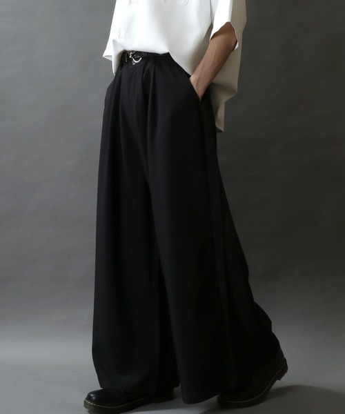 セール】2Tuck Drape Wide Skirt Pants/別注 2タック ドレープ