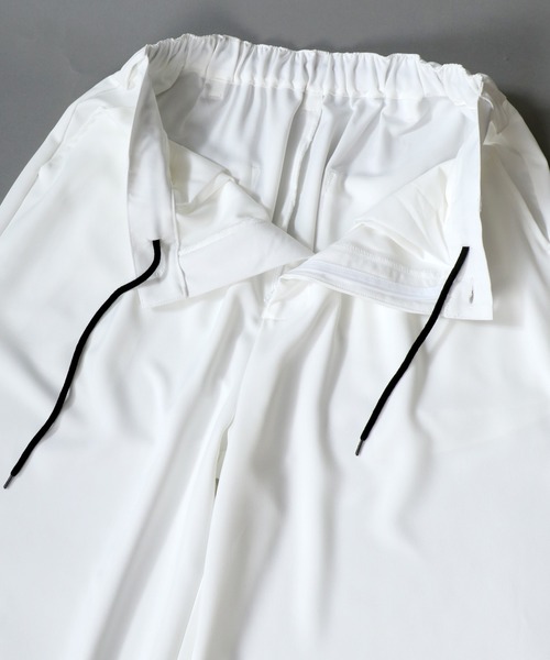 SITRY(シトリー)の「2026SS新柄追加 SITRY 2Tuck Drape Wide Skirt Pants/別注 2タック ドレープ スカートパンツ ワイドパンツ スラックス 袴パンツ レディース メンズ(スラックス・メンズ・ホワイト/ブラック/チャコール/アイボリー/ブラウン/ブラック系その他2/ブラック系その他・M/L/S)」の15枚目の写真