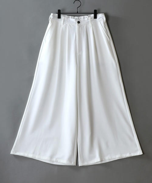 SITRY(シトリー)の「2026SS新柄追加 SITRY 2Tuck Drape Wide Skirt Pants/別注 2タック ドレープ スカートパンツ ワイドパンツ スラックス 袴パンツ レディース メンズ(スラックス・メンズ・ホワイト/ブラック/チャコール/アイボリー/ブラウン/ブラック系その他2/ブラック系その他・M/L/S)」の8枚目の写真