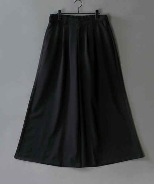 SITRY(シトリー)の「2026SS新柄追加 SITRY 2Tuck Drape Wide Skirt Pants/別注 2タック ドレープ スカートパンツ ワイドパンツ スラックス 袴パンツ レディース メンズ(スラックス・メンズ・ホワイト/ブラック/チャコール/アイボリー/ブラウン/ブラック系その他2/ブラック系その他・M/L/S)」の10枚目の写真