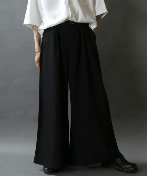 2Tuck Drape Wide Skirt Pants/別注 2タック ドレープ スカート