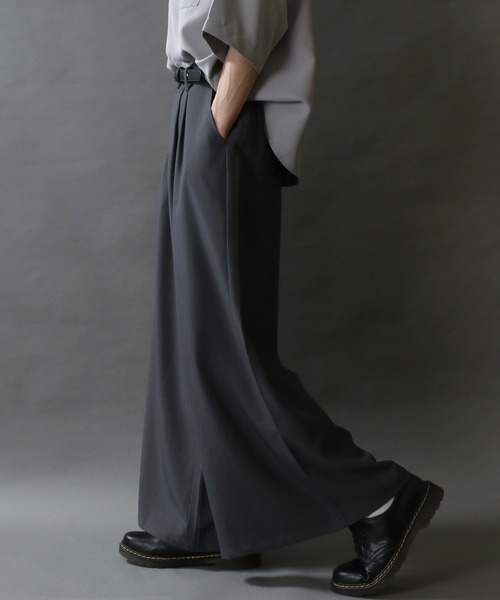 セール】2Tuck Drape Wide Skirt Pants/別注 2タック ドレープ