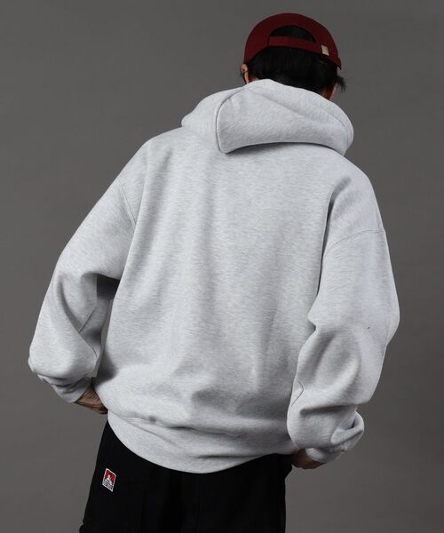 BEN DAVIS（ベンデイビス）の「【BEN DAVIS（ベンデイビス）】HEAVY SWEAT HOODIE / パーカー 刺繍 裏起毛 ヘビーウエイト フーディー ワンポイント（パーカー・メンズ・ブルーグレー/ブラック/バーガンディー/アッシュグレー/モカ・X-LARGE/LARGE/MEDIUM）」の12枚目の写真