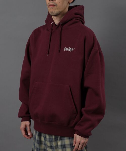 BEN DAVIS（ベンデイビス）の「【BEN DAVIS（ベンデイビス）】HEAVY SWEAT HOODIE / パーカー 刺繍 裏起毛 ヘビーウエイト フーディー ワンポイント（パーカー・メンズ・ブルーグレー/ブラック/バーガンディー/アッシュグレー/モカ・X-LARGE/LARGE/MEDIUM）」の21枚目の写真