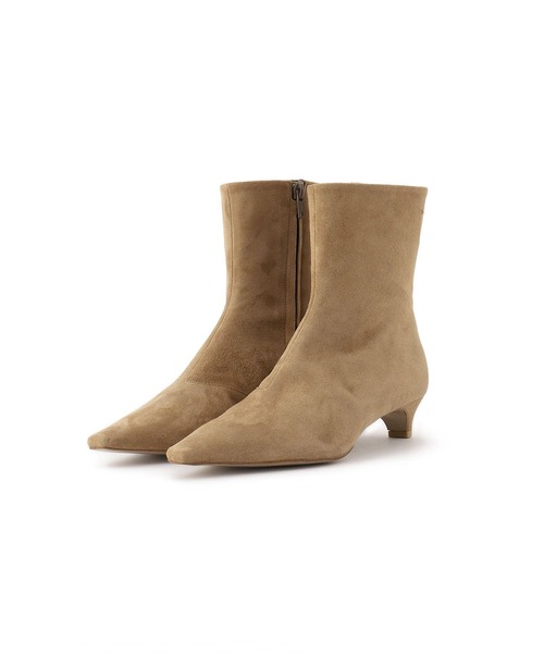 SALON adam et rope'（サロン アダム エ ロペ）の「【W S（ドゥーブル）】ポインテッドトゥ レザーヒールショートブーツ（ブーツ・レディース・ブラック/キャメル・23/24/25/36/37/38）」の12枚目の写真