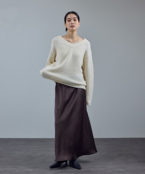 SALON adam et rope'（サロン アダム エ ロペ）の「【W S（ドゥーブル）】ポインテッドトゥ レザーヒールショートブーツ（ブーツ・レディース・ブラック/キャメル・23/24/25/36/37/38）」の9枚目の写真